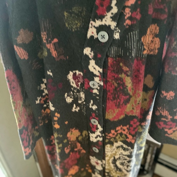 NWOT STUNNING J JILL JACQUARD CARDIGAN SWEATER COAT XS - Picture 6 of 13